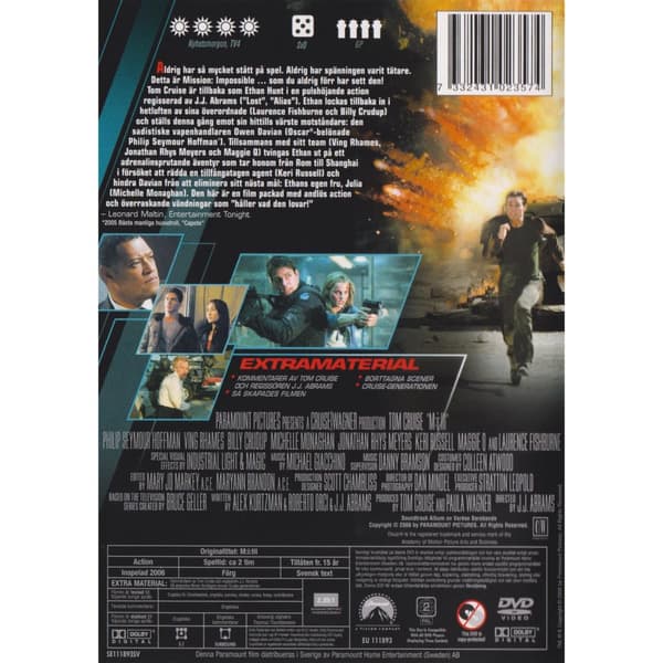 Mission Impossible 3 MI3 DVD (Begagnad)