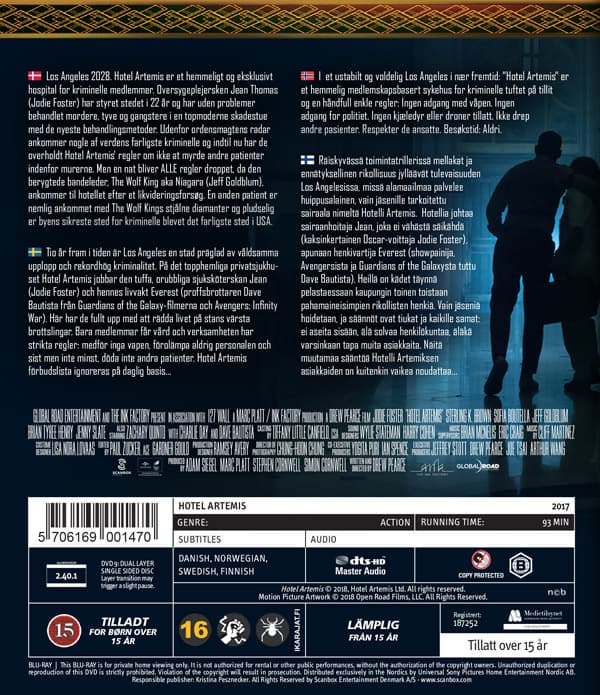 Hotel Artemis (Blu-ray)