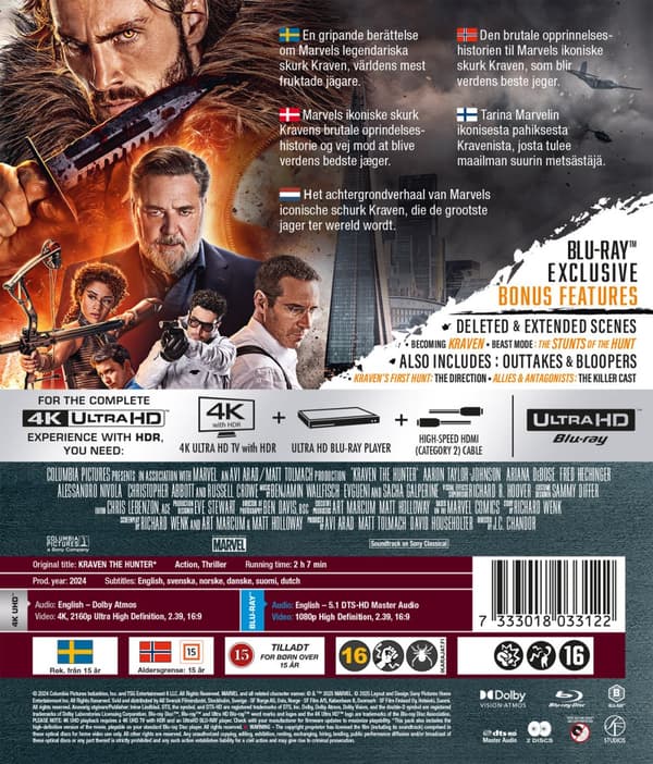 Kraven the Hunter (4K Ultra HD + Blu-ray)