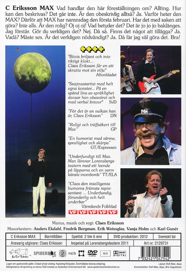 Claes Eriksson MAX (DVD)