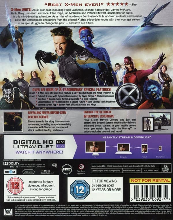 X-Men 5 / Days of future past - Special edition (Blu-ray 3D + Blu-ray)