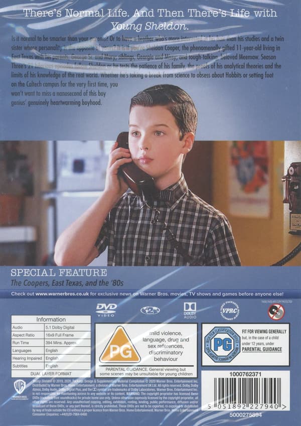 Young Sheldon / Säsong 3 (Ej svensk text) (2 DVD)