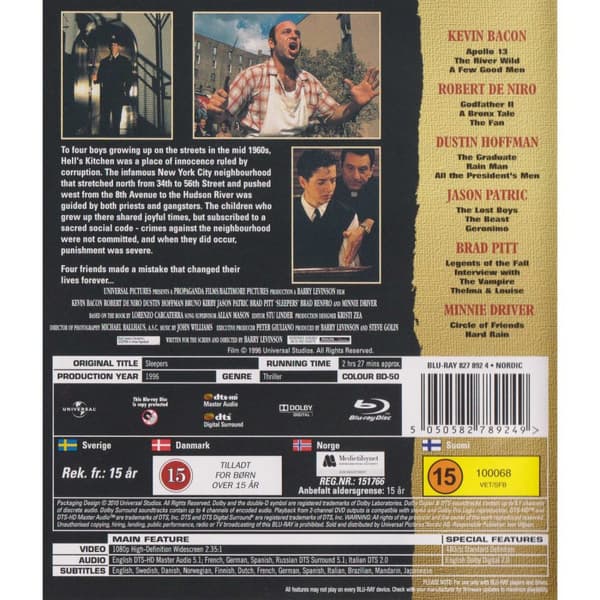 Sleepers Blu-Ray (Brukt)