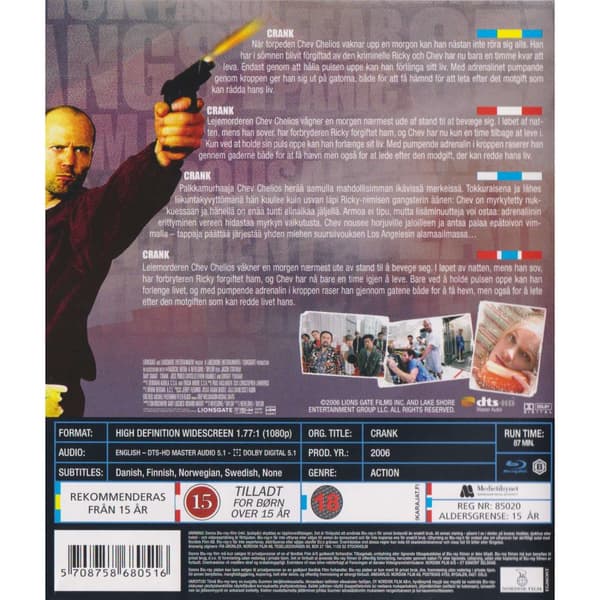 Crank Blu-Ray (Käytetty)