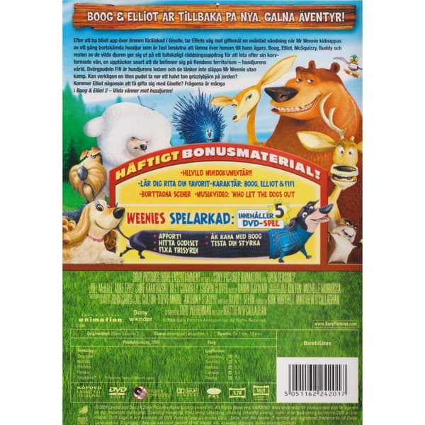 Boog & Elliot 2 Vilda vänner mot Husdjuren DVD (Brugt)