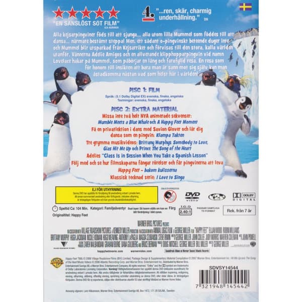 Happy Feet DVD (Brugt)
