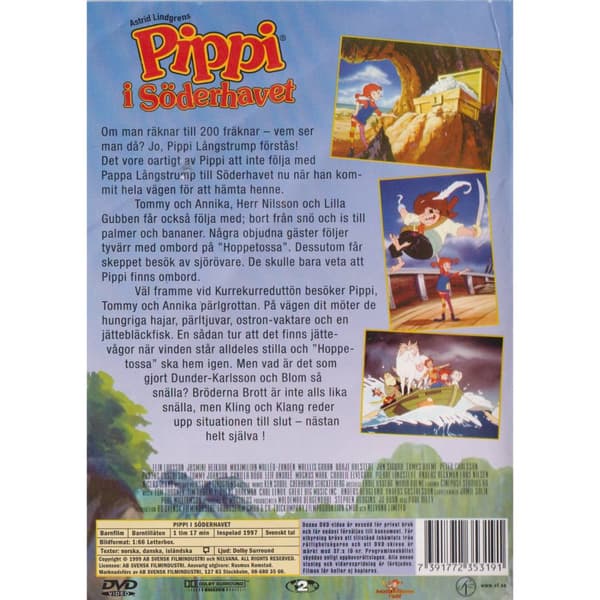 Pippi i Söderhavet DVD (Brugt)
