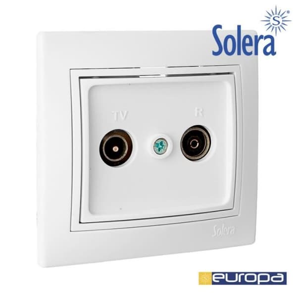 Mellansignaluttag - Europa Solera - Vit