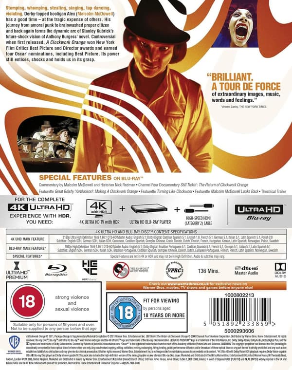 A Clockwork Orange (4K Ultra HD + Blu-ray)