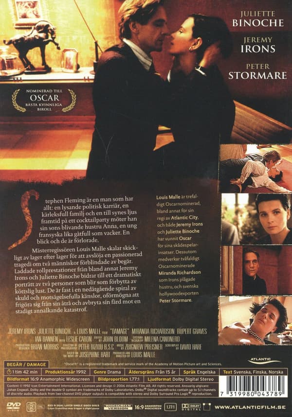 Damage (Erotiskt) (DVD)