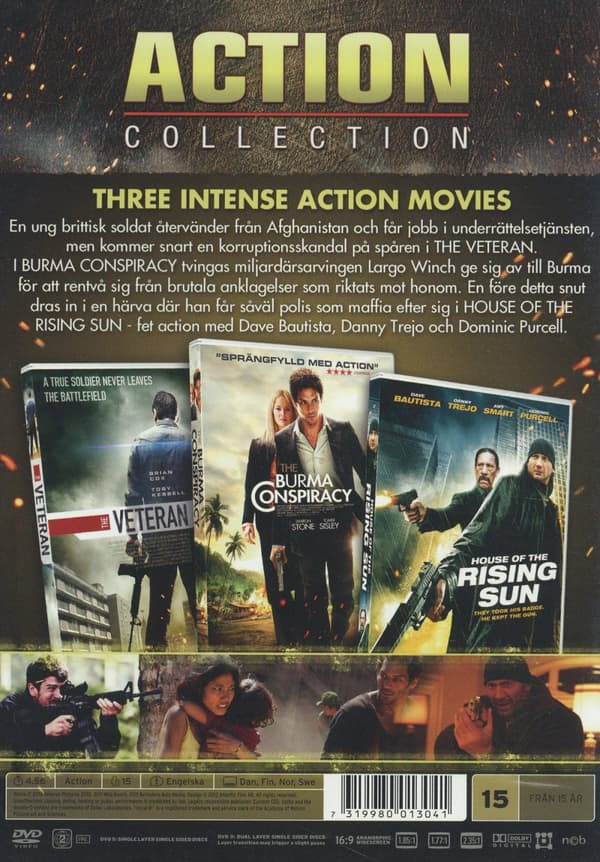 Veteran/Burma conspiracy/House of rising sun (3 DVD)