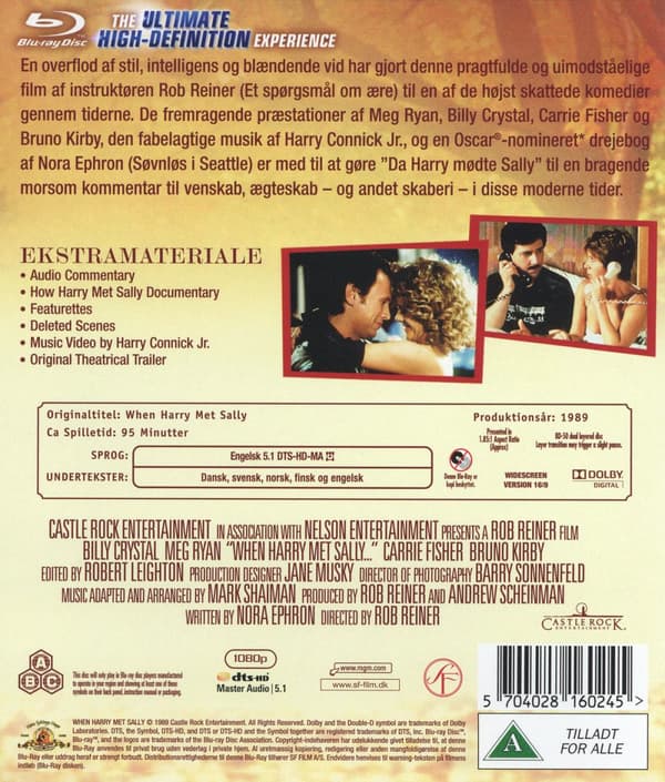 När Harry mötte Sally (Danskt omslag) (Blu-ray)