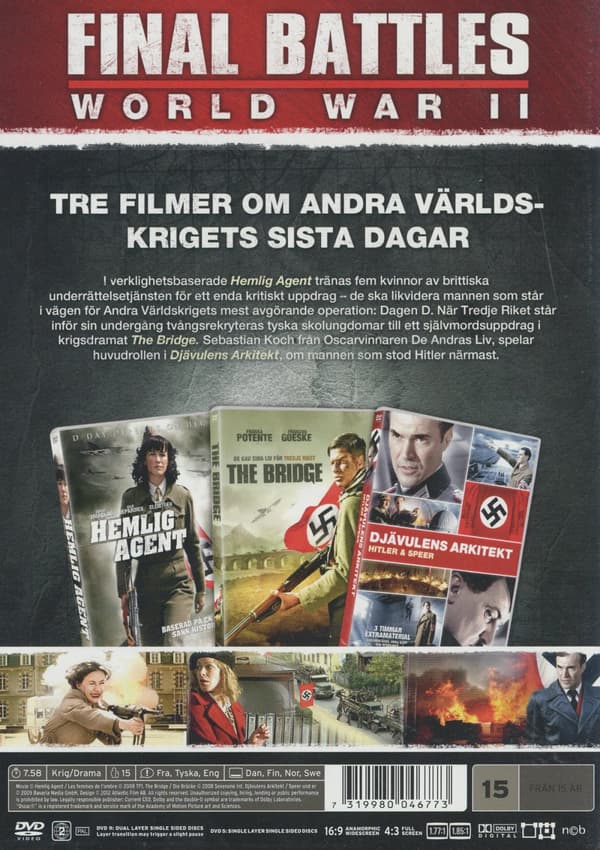 Hemlig agent/The bridge/Djävulens arkitekt (3 DVD)