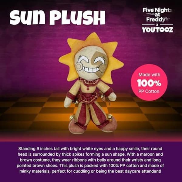 Peluche - Youtooz - Five Nights at Freddy's Sol - 22,9 cm - 100% bomull - För barn +3 år