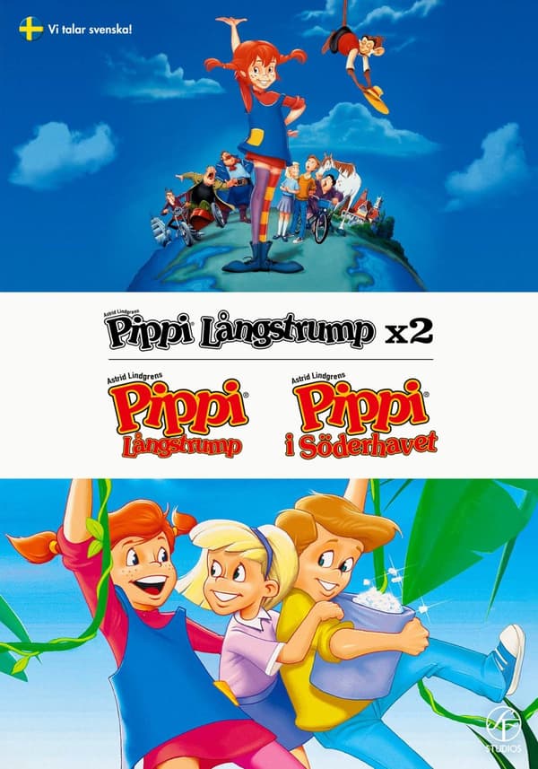 Pippi Långstrump + Pippi i Söderhavet (DVD)