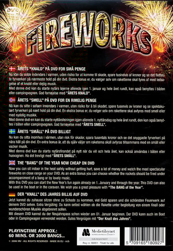 Fireworks / Fyrverkerier (DVD)