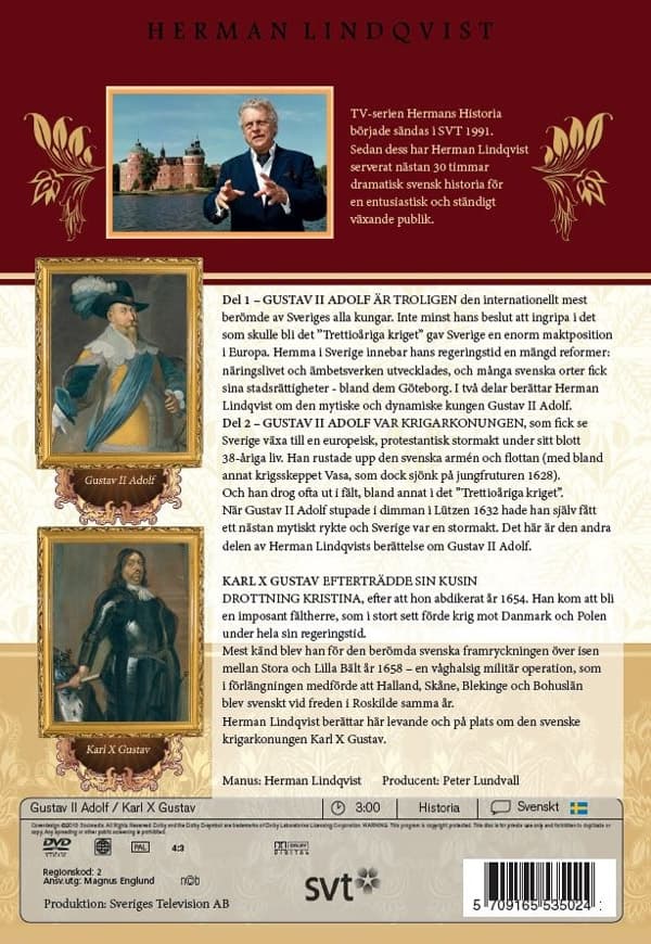 Hermans historia - Gustav II Adolf/Karl X Gustaf (2 DVD)