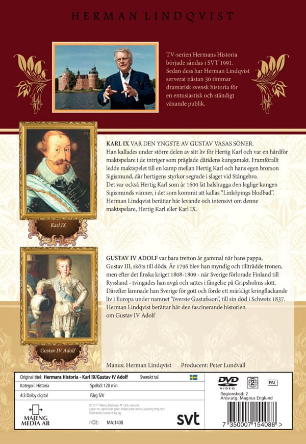 Hermans historia - Karl IX / Gustav IV Adolf (2 DVD)
