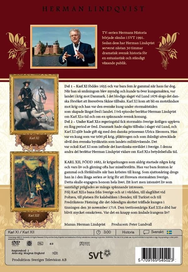 Hermans historia - Karl XI / Karl XII (2 DVD)