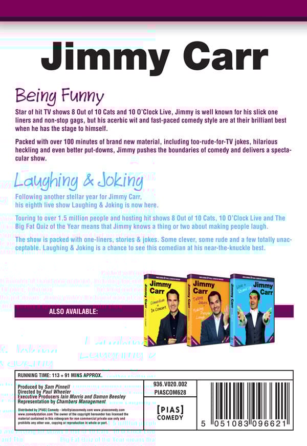 Jimmy Carr - Laughing and joking + Being funny (2 DVD)