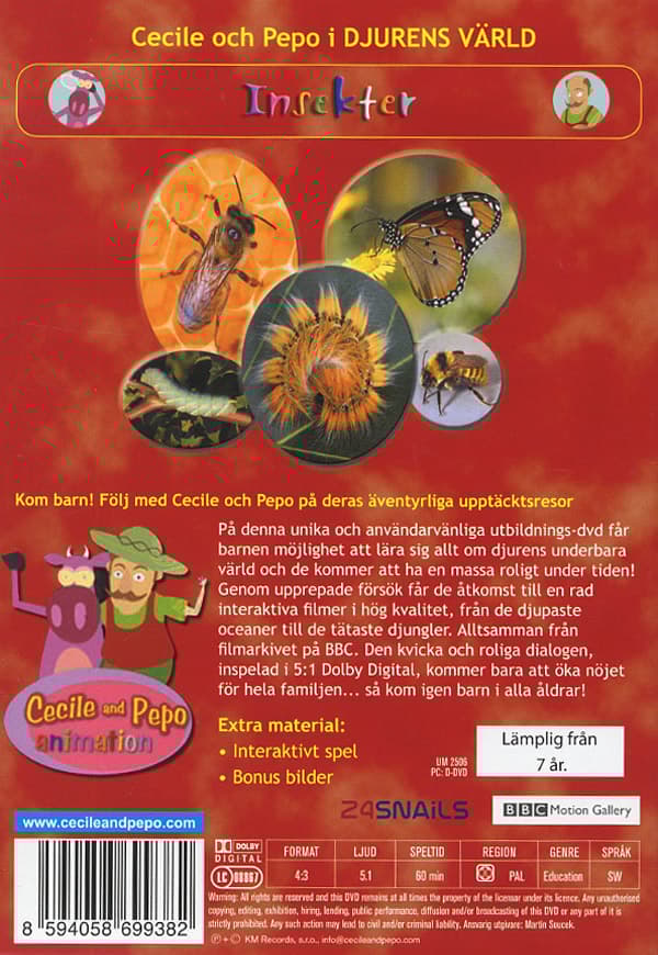 Djurens värld med Cecile & Pepo / Insekter (DVD)