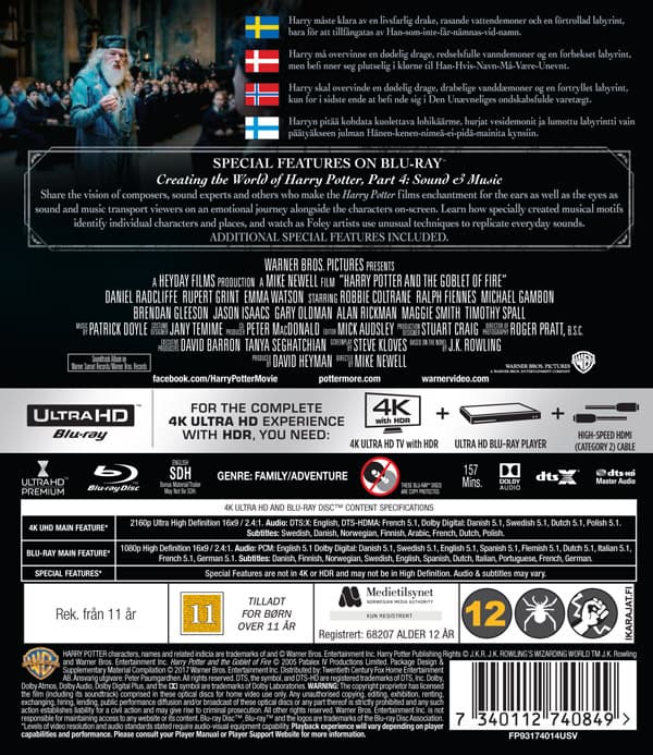 Harry Potter 4 (4K Ultra HD + Blu-ray)