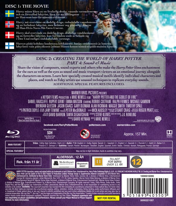 Harry Potter 4 + Dokumentär (2 Blu-ray)