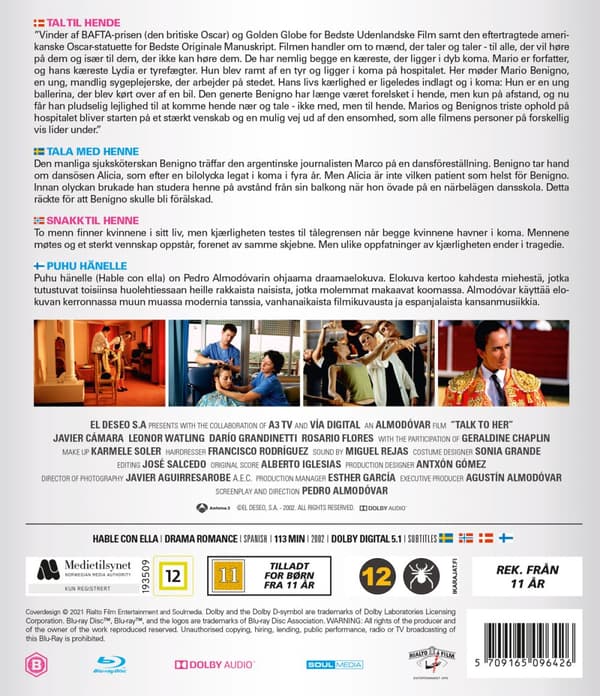 Tala med henne / Talk to her (Blu-ray)
