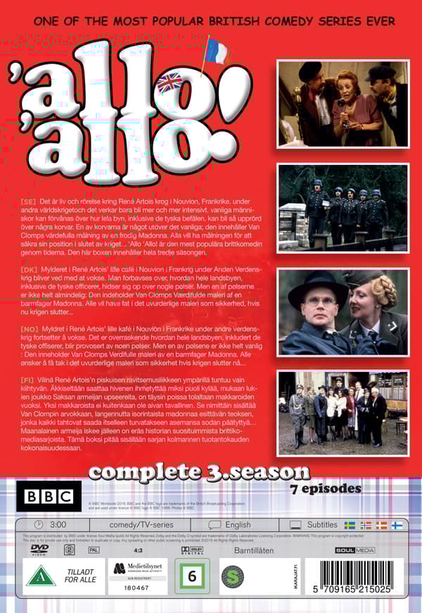 Allo allo! / Säsong 3 (Nyaste utgåvan) (2 DVD)