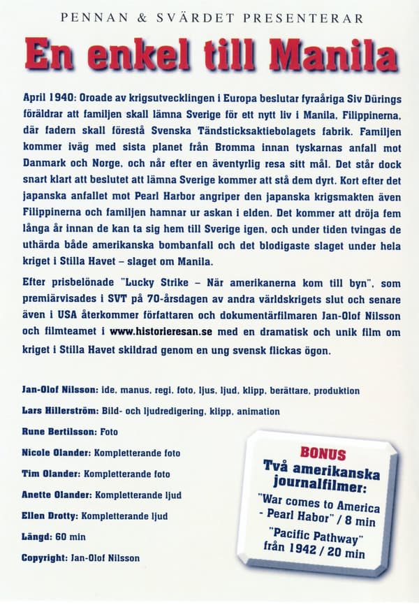 En enkel till Manila (DVD)