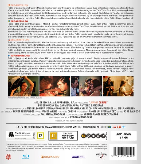 Begärets Lag / Law of desire (Blu-ray)