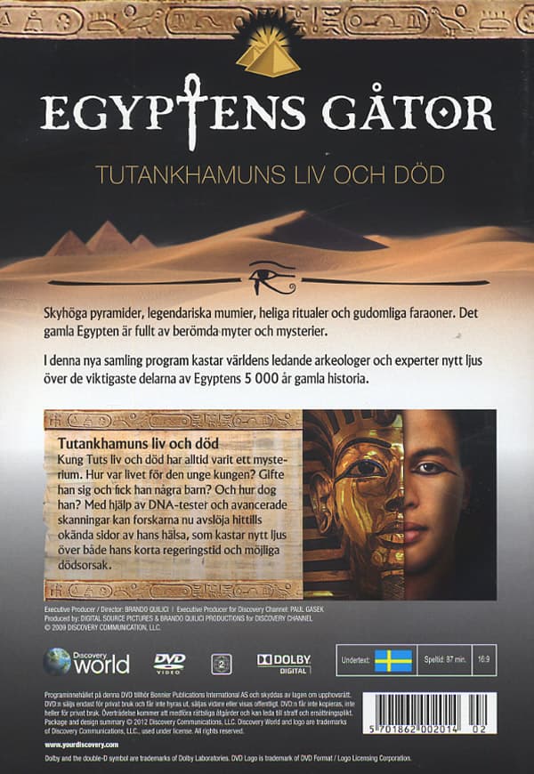 Egyptens gåtor / Tutankhamuns liv och död (DVD)