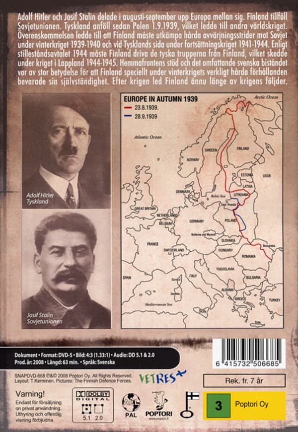 Kriget i norr / Kampen för Finlands självständ. (DVD)