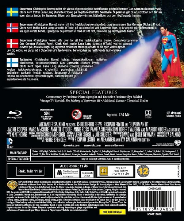 Superman 3 / Nyutgåva (Blu-ray)