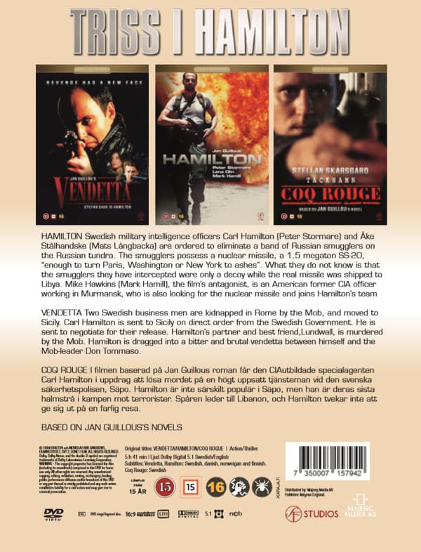 Triss i Hamilton / Vendetta/Hamilton/Coq Rouge (3 DVD)