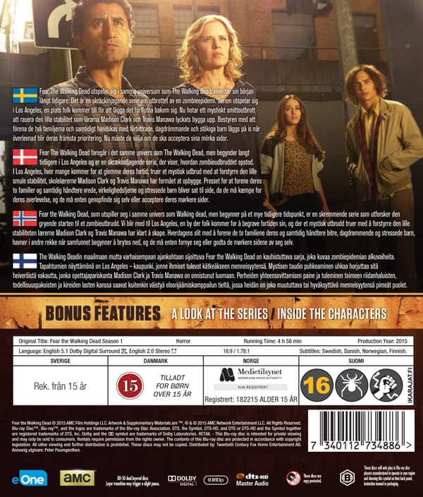 Fear the walking dead / Säsong 1 (2 Blu-ray)