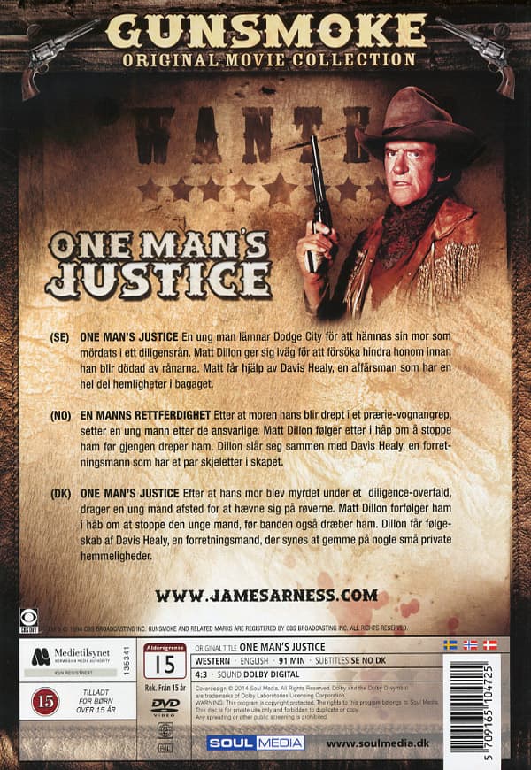 Gunsmoke / One man's justice (DVD)