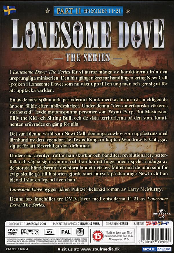 Lonesome Dove / TV-serien box 2 (3 DVD)