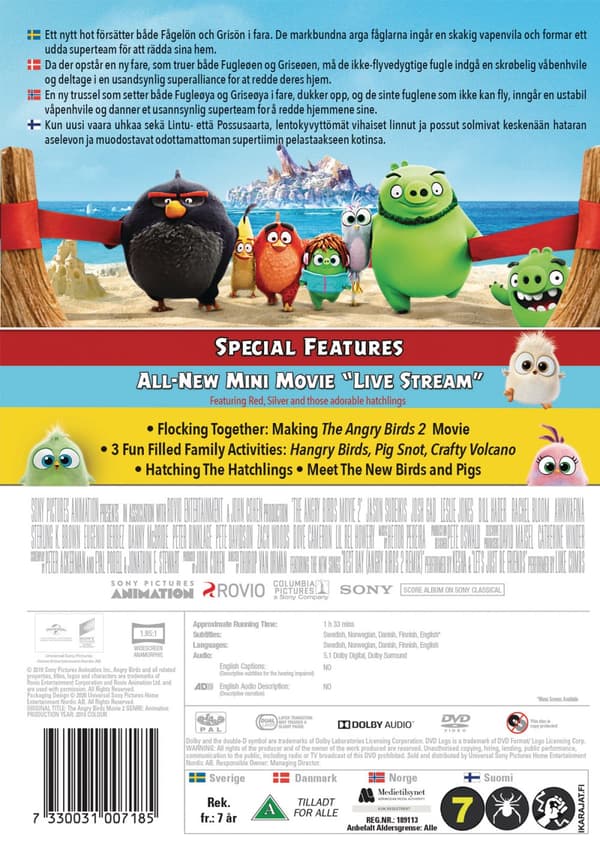 Angry Birds 2 - Filmen (DVD)