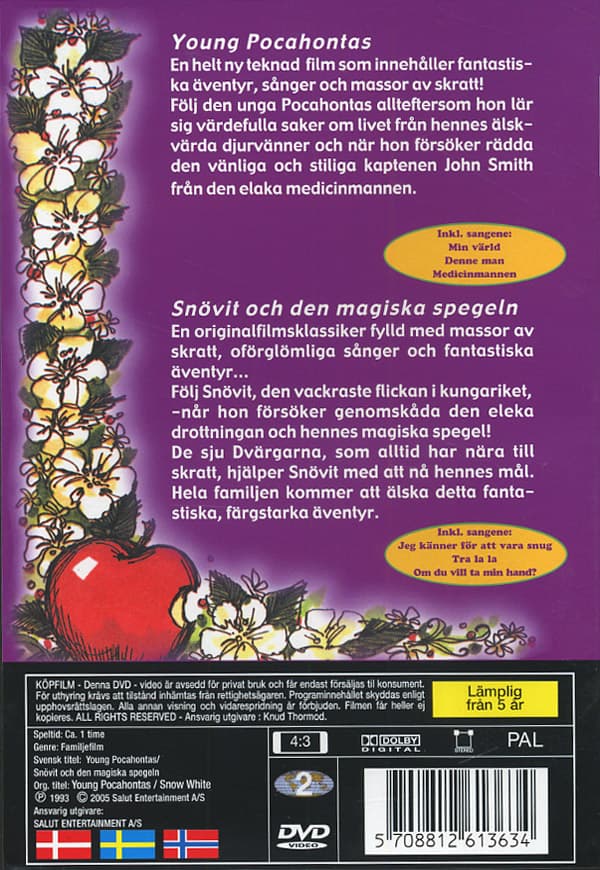 Young Pocahontas /Snövit och den magiska spegeln (DVD)