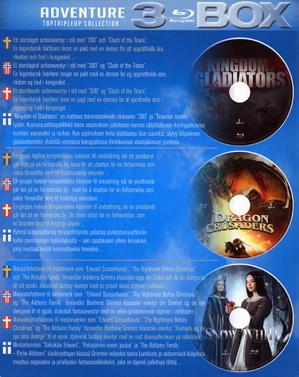 Adventures box - 3 filmer (3 Blu-ray)
