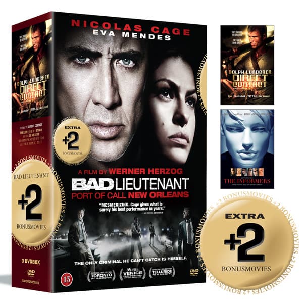 Bad Lieutenant + 2 Bonusfilmer / Box (3 DVD)