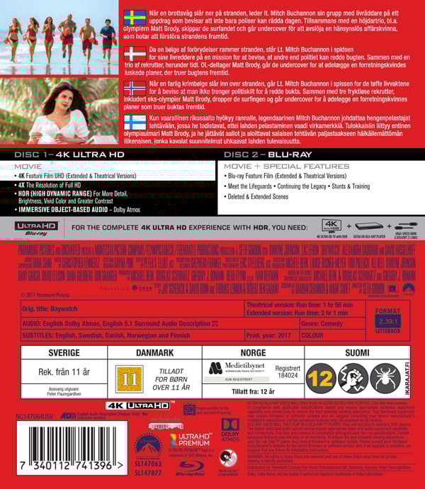 Baywatch / Extended cut (4K Ultra HD + Blu-ray)