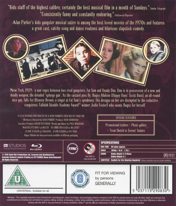 Bugsy Malone (Ej svensk text) (Blu-ray)