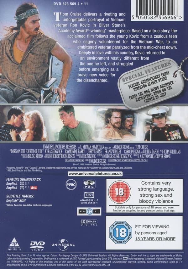 Född den fjärde juli (Ej svensk text) (DVD)