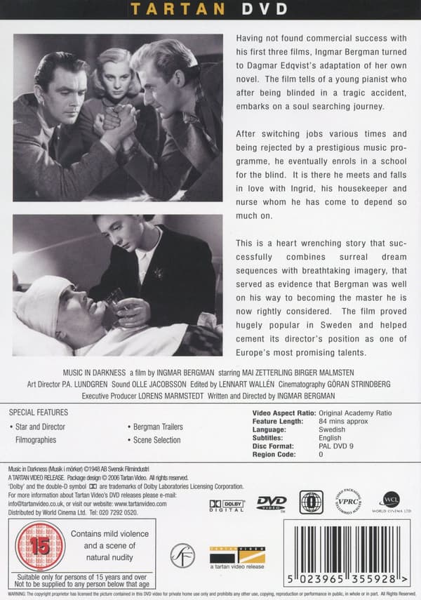 Ingmar Bergman / Musik i mörker (DVD)