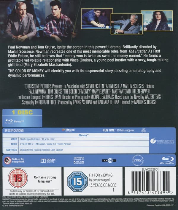 The color of money (Ej svensk text) (Blu-ray)