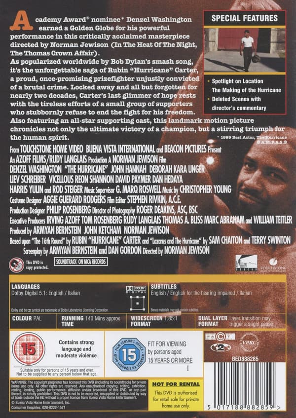 The Hurricane (Ej svensk text) (DVD)