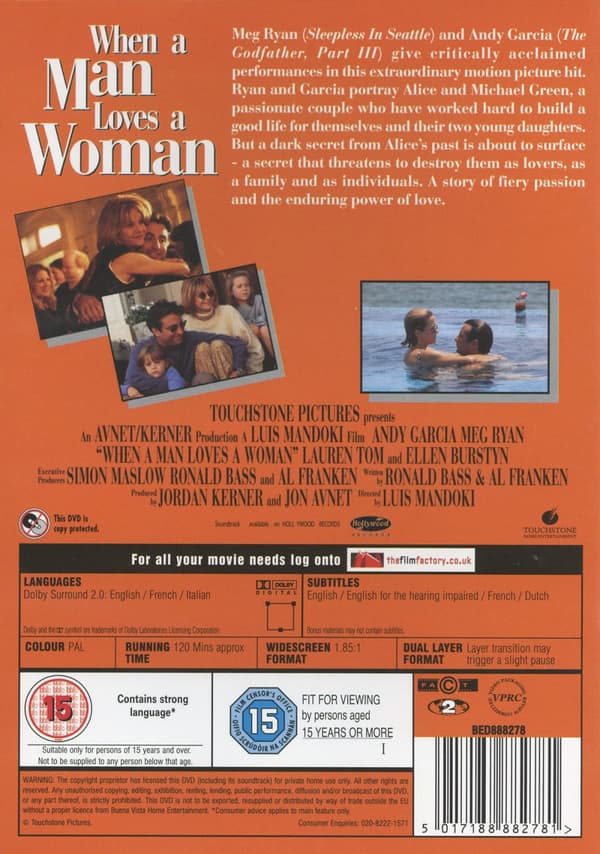 When a man loves a woman (Ej svensk text) (DVD)