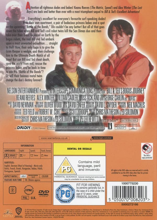 Bill & Teds galna mardrömsresa (Ej svensk text) (DVD)